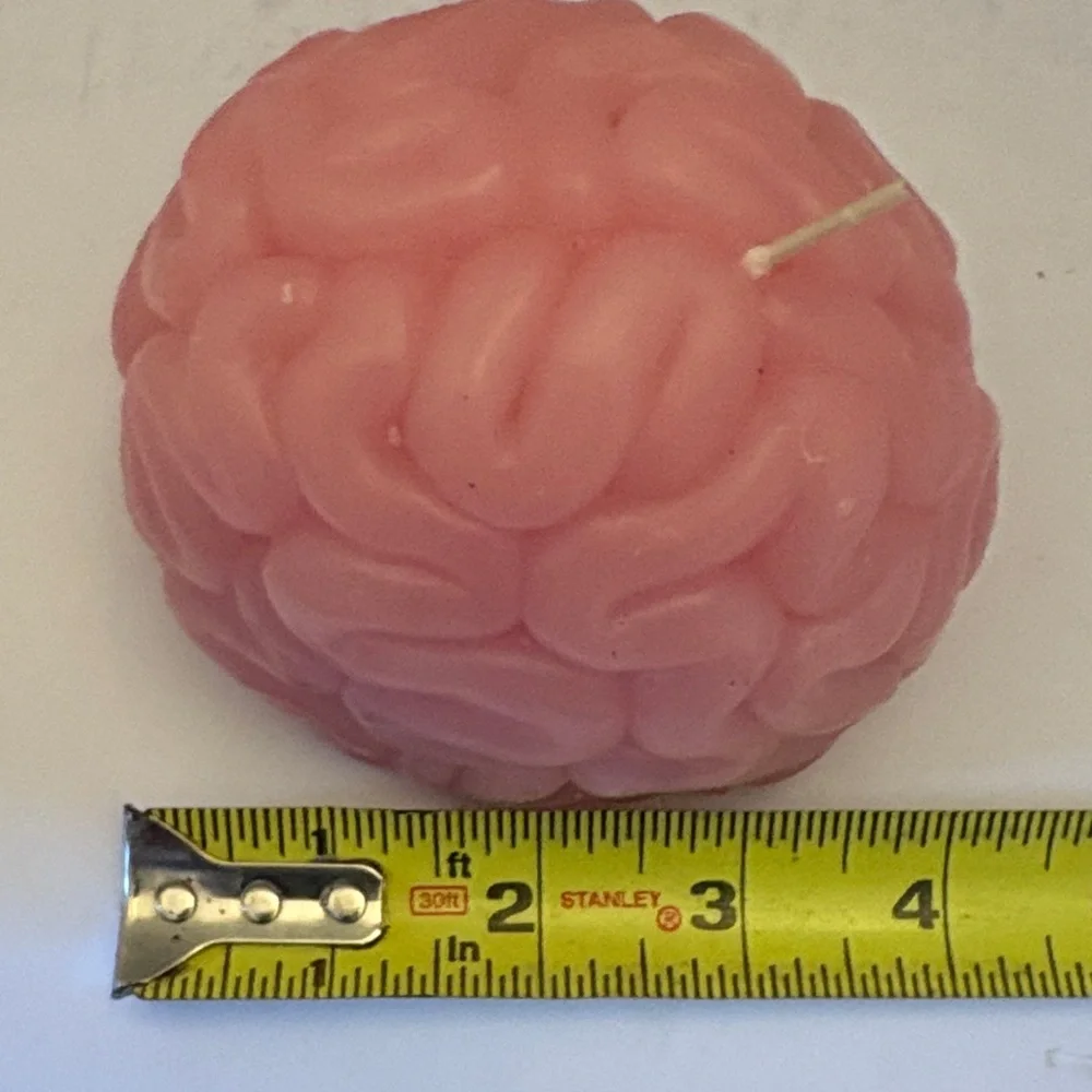 Pink Brain-Shaped Candle